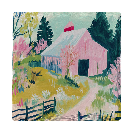 Cotton Candy Barnscape | Ceramic Drink Coaster