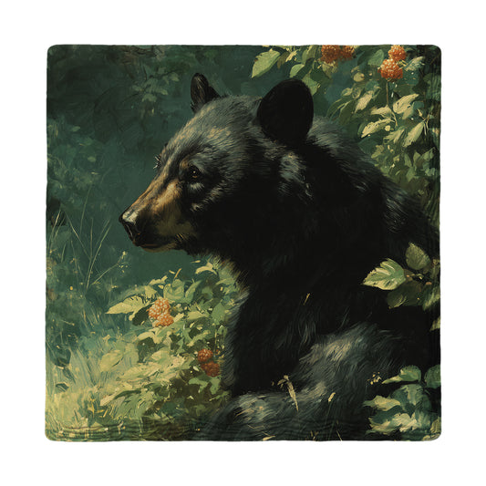 Black Bear Berry Patch | Ceramic Drink Coaster