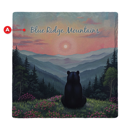 Black Bear Blue Ridge Sunset | Drink Coaster