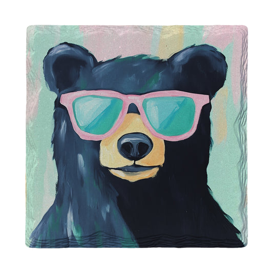 Yo Black Bear | Ceramic Drink Coaster