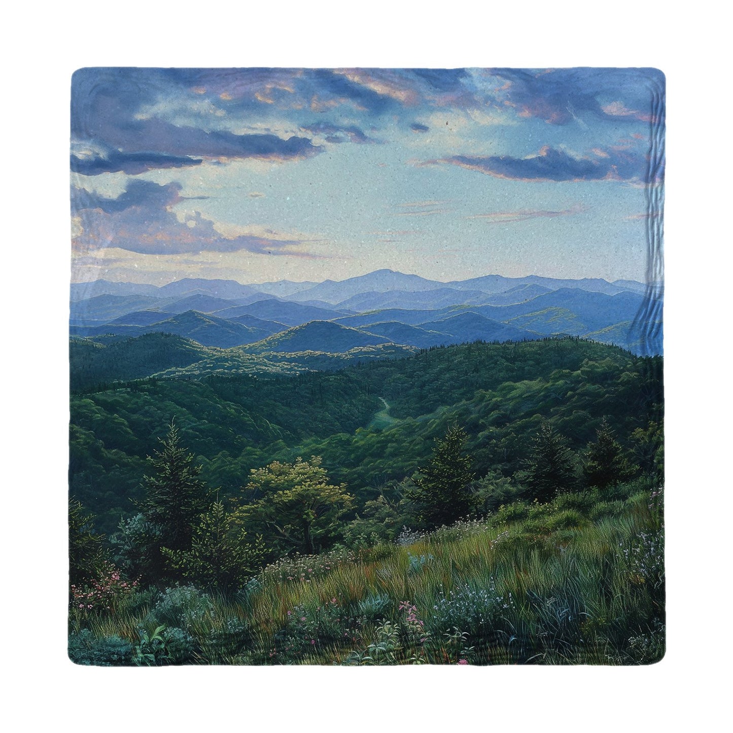Blue Ridge Mountain Vista | Ceramic Drink Coaster