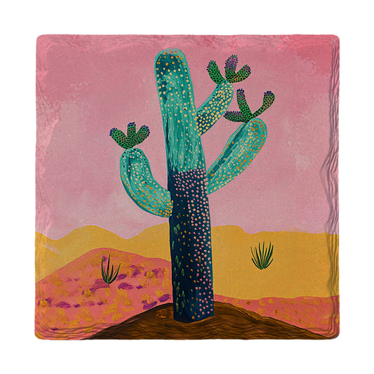 Whimsy Cactus | Ceramic Drink Coaster
