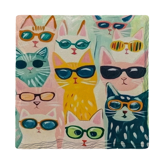 Cat Motley Crew | Ceramic Drink Coaster