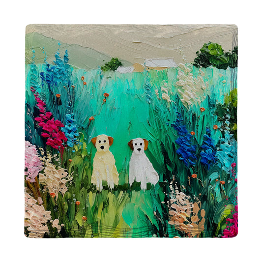 Impasto Farm Dogs | Ceramic Drink Coaster