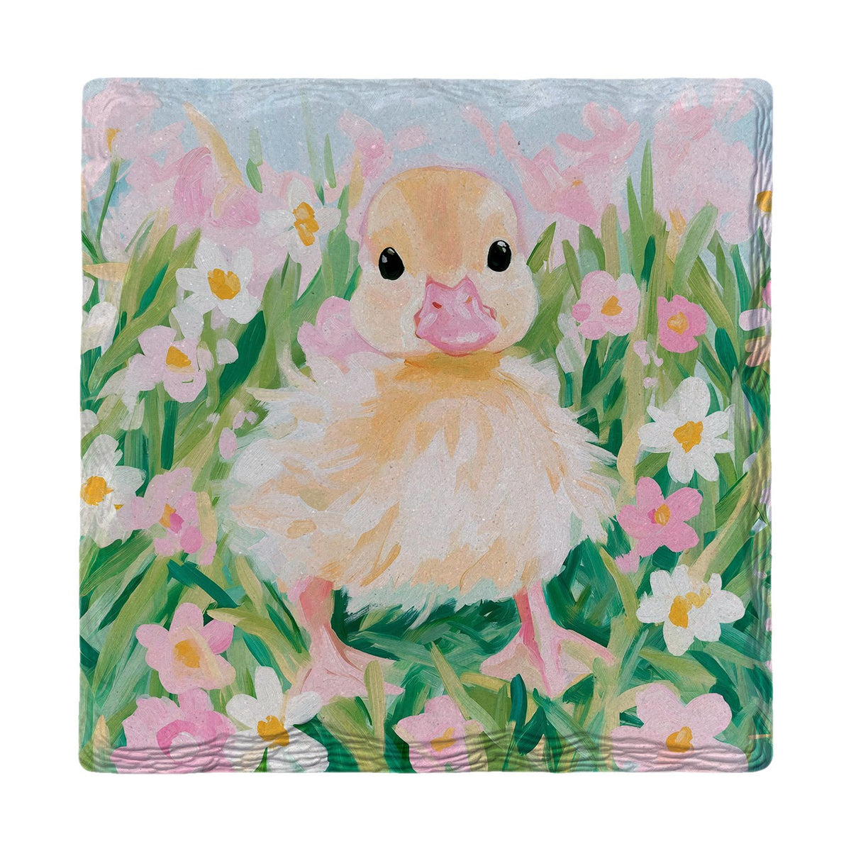 Duckling in the Daisies | Absorbent Ceramic Drink Coaster