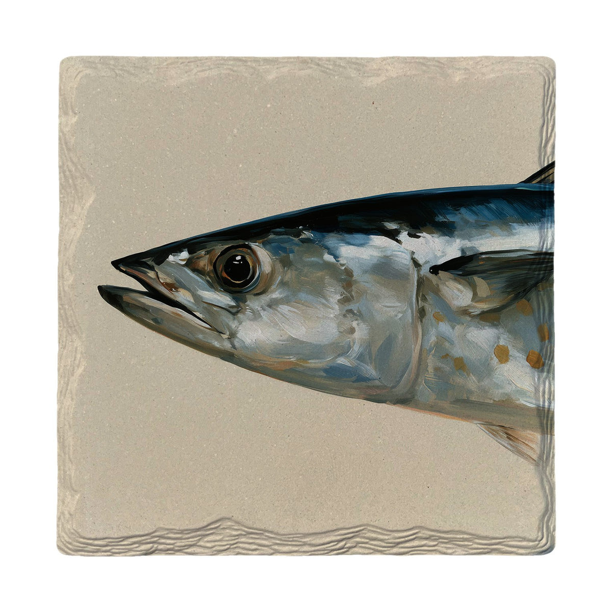 Spanish Mackerel Portrait | Absorbent Ceramic Drink Coaster