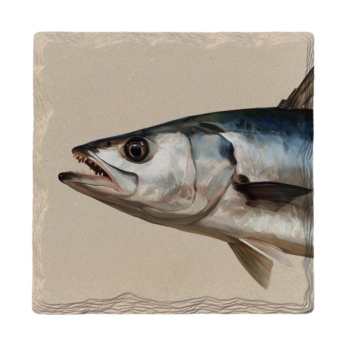 King Mackerel Study | Absorbent Ceramic Drink Coaster