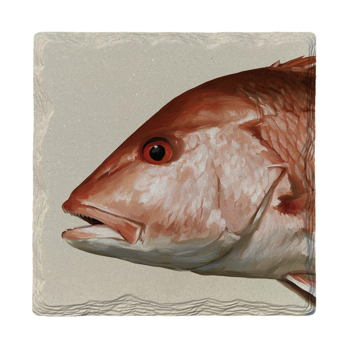 Red Snapper Portrait | Absorbent Ceramic Drink Coaster