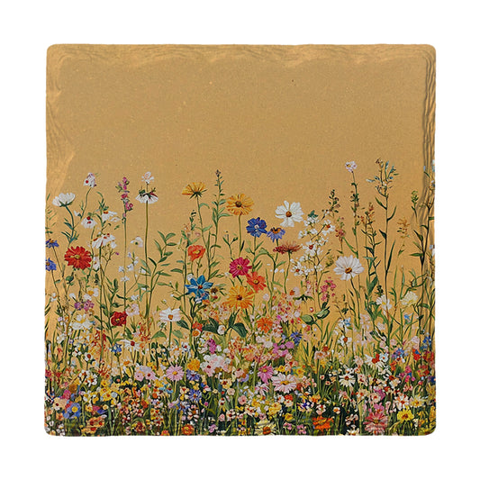 Boho Wildflowers | Ceramic Drink Coaster