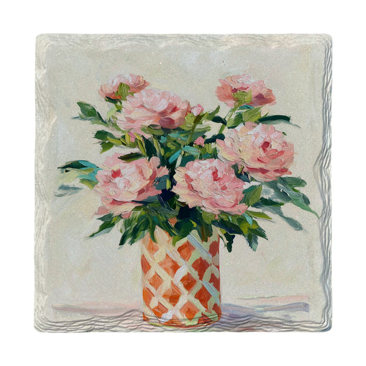 Vase In Bloom | Ceramic Drink Coaster