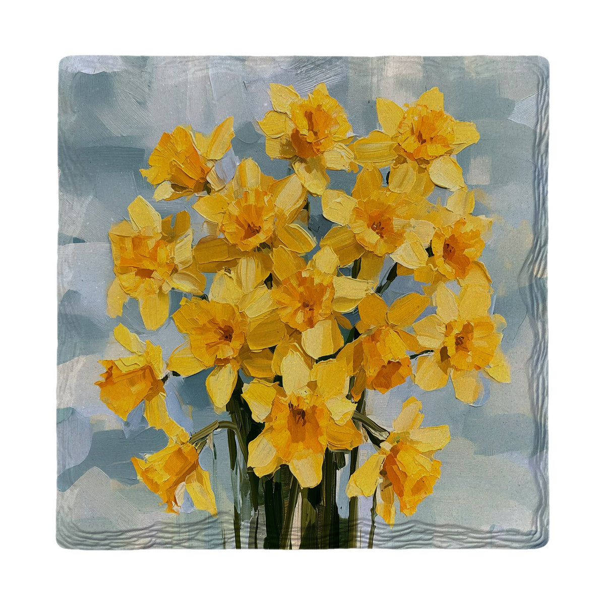 Golden Daffodil Bouquet | Absorbent Ceramic Drink Coaster