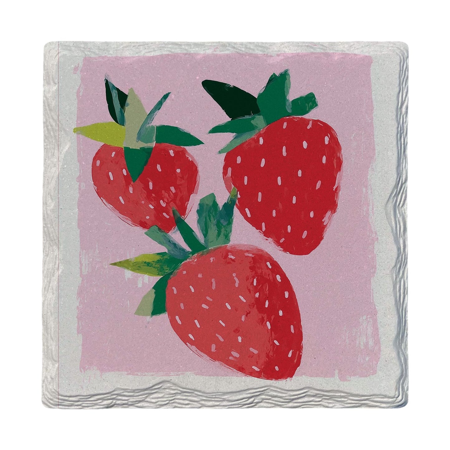 Sweet Strawberries | Ceramic Drink Coaster