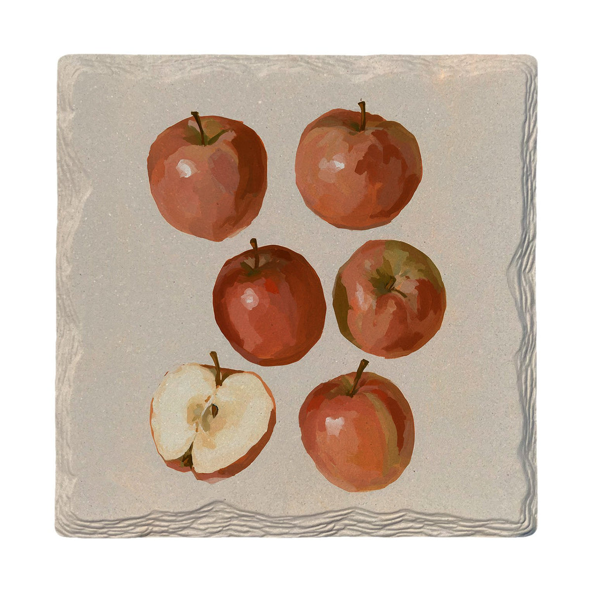 Red Apple Harvest | Absorbent Ceramic Drink Coaster