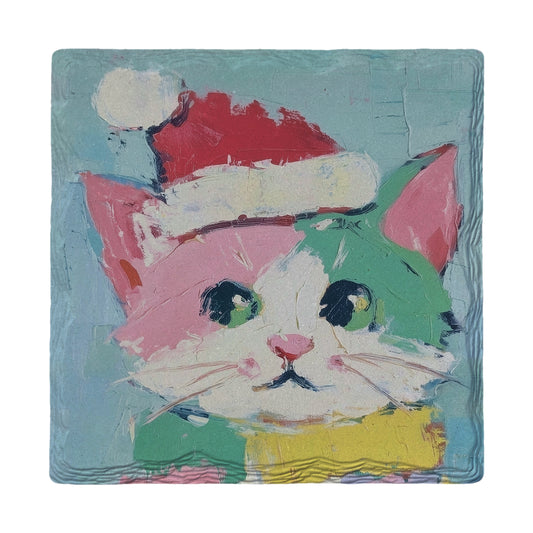 The Cutest Christmas Cat | Ceramic Drink Coaster