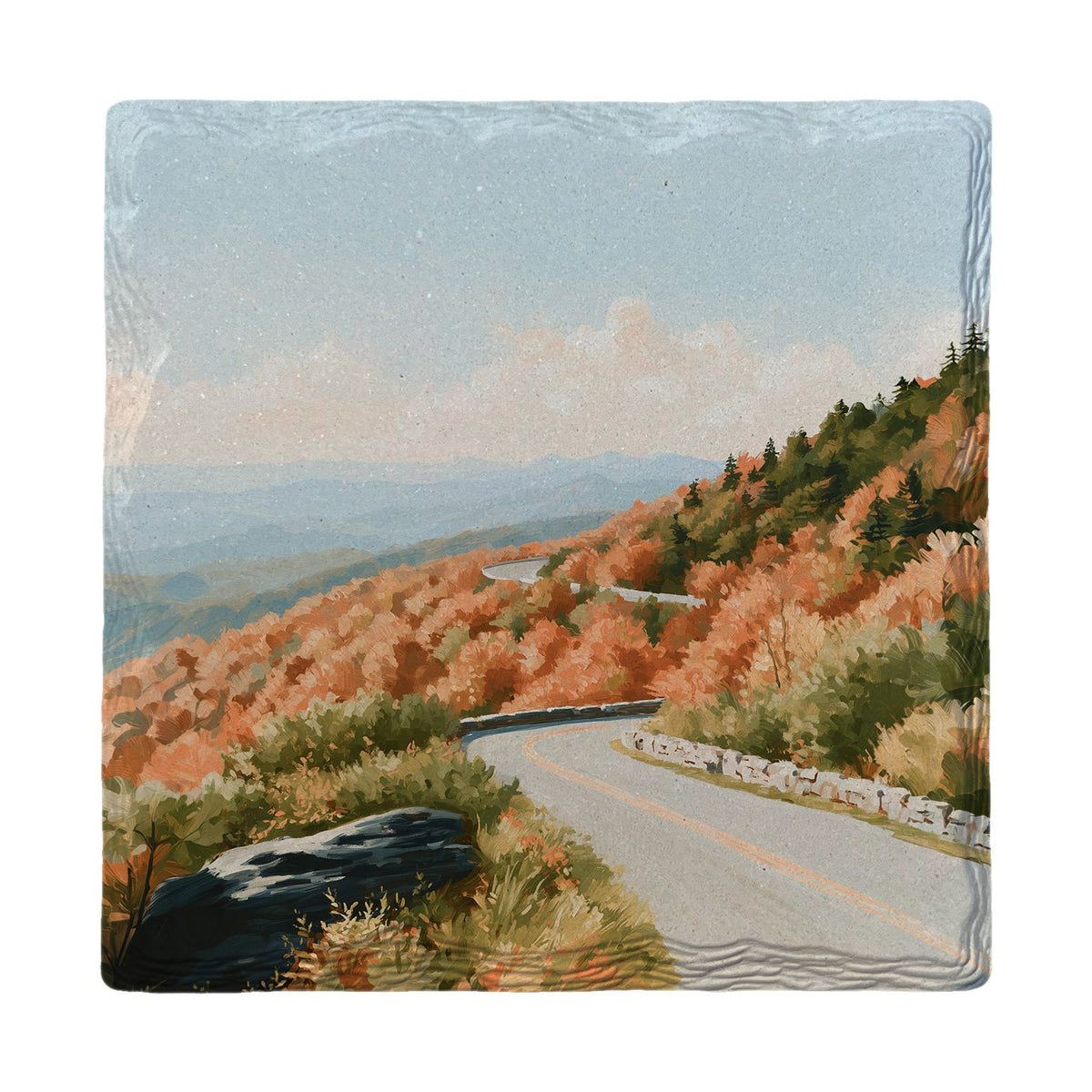 Autumn Mountain Parkway | Absorbent Ceramic Drink Coaster