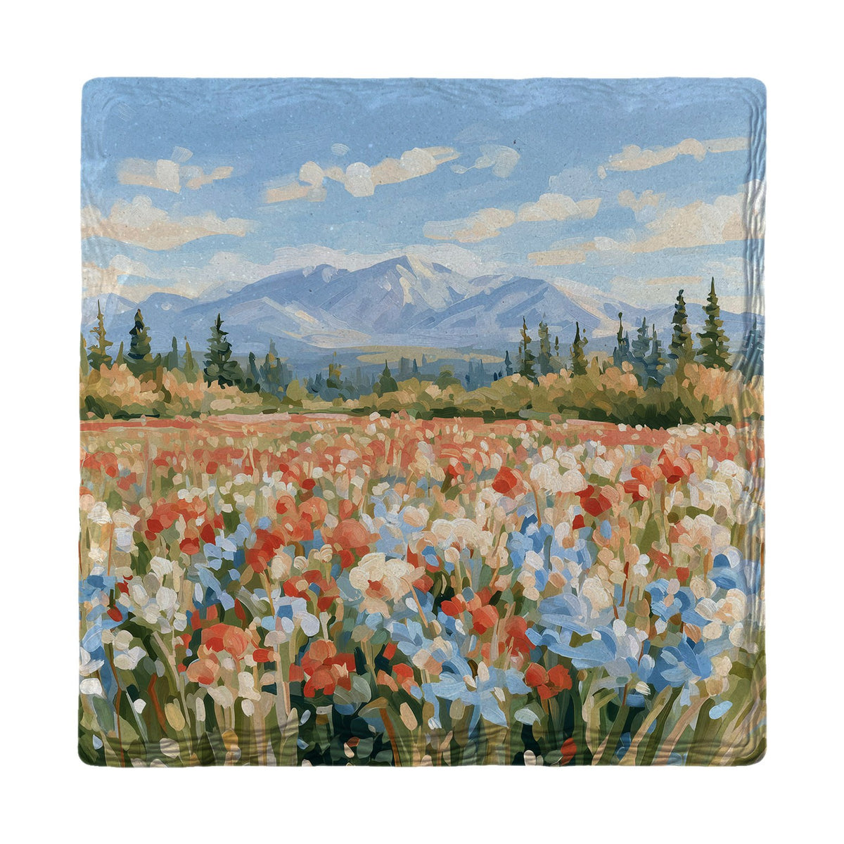 Mountain Wildflower Meadow | Absorbent Ceramic Drink Coaster