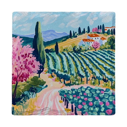 Colorful Vineyard | Ceramic Drink Coaster