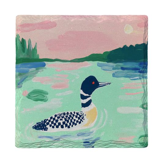Whimsy Loon | Ceramic Drink Coaster