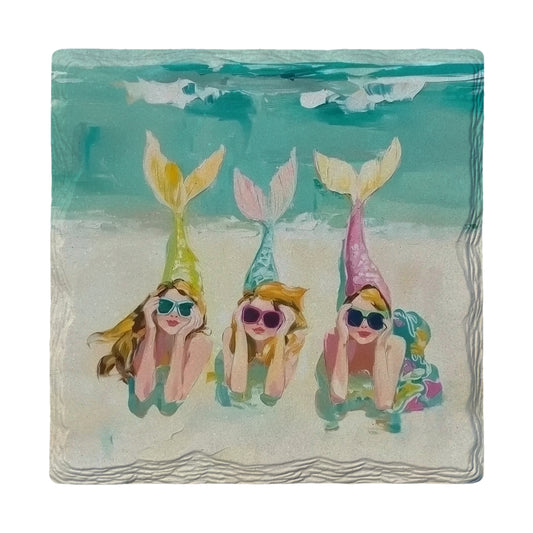 The Cutest Mermaids | Ceramic Drink Coaster