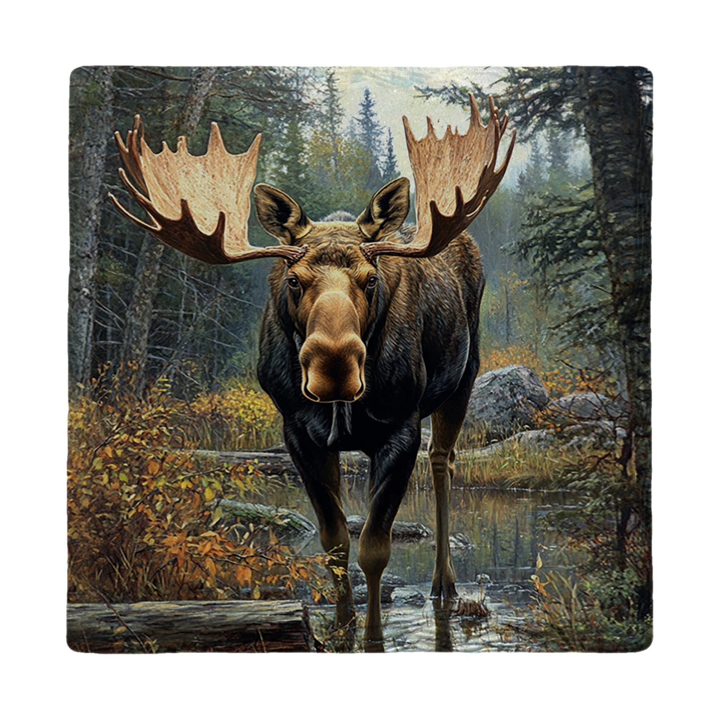 Creekside Moose | Ceramic Drink Coaster