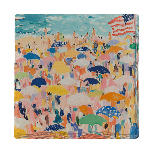 Stars, Stripes, and Summer | Ceramic Drink Coaster