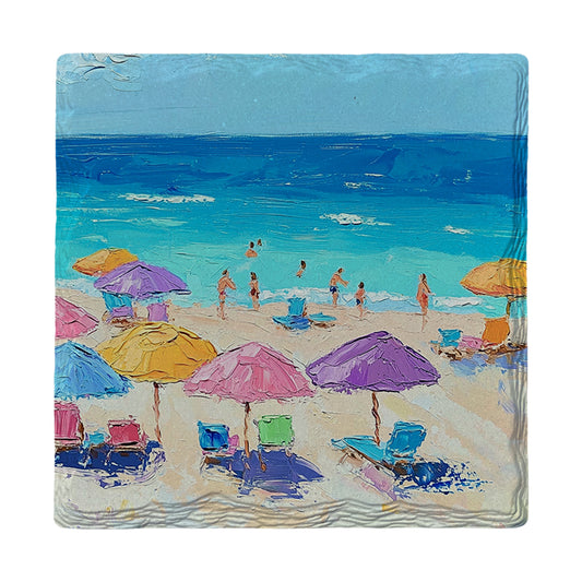 Blue Sky Beach | Ceramic Drink Coaster