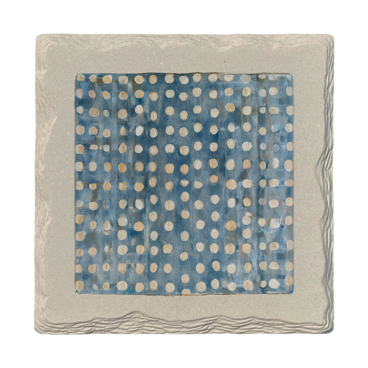 Indigo Dot Stripe | Absorbent Ceramic Drink Coaster