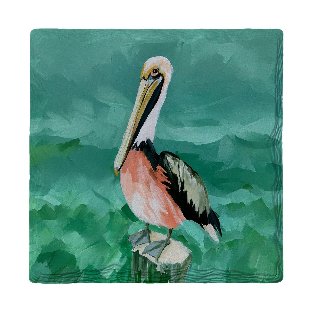 Pelican On A Piling | Ceramic Drink Coaster