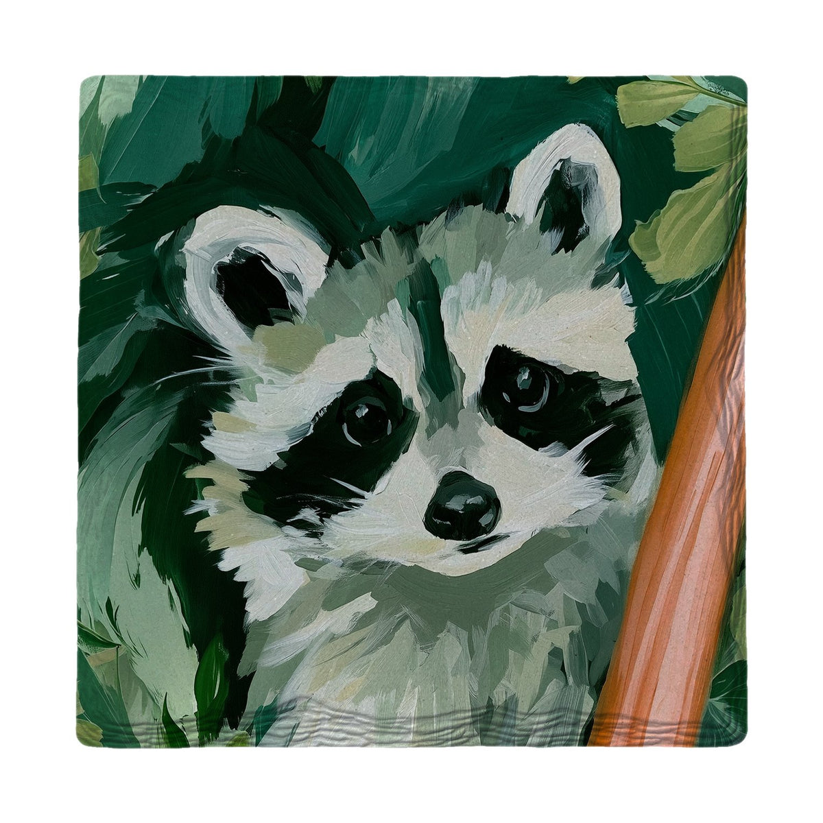Curious Garden Raccoon | Ceramic Drink Coaster