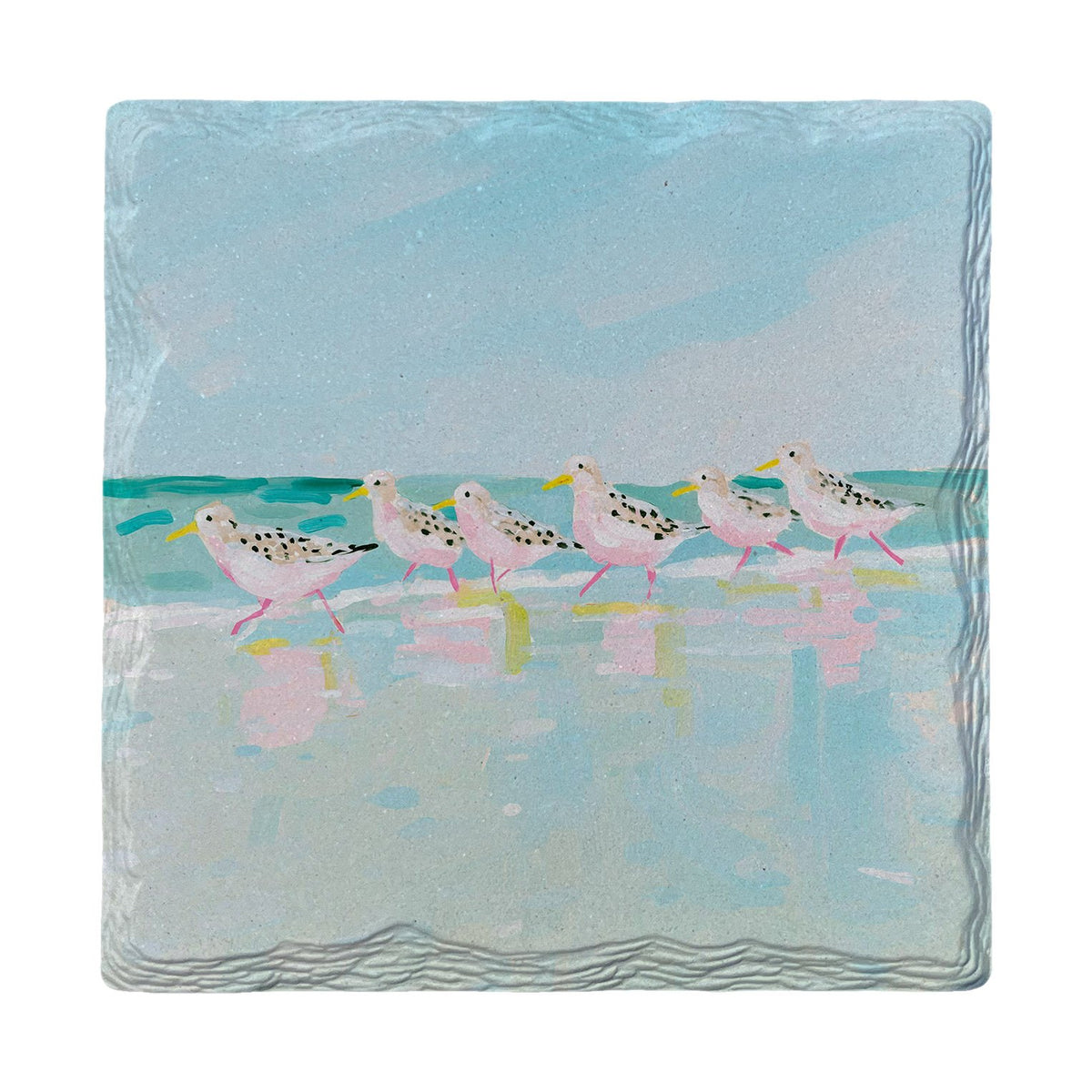 Sandpiper Shoreline | Absorbent Ceramic Drink Coaster
