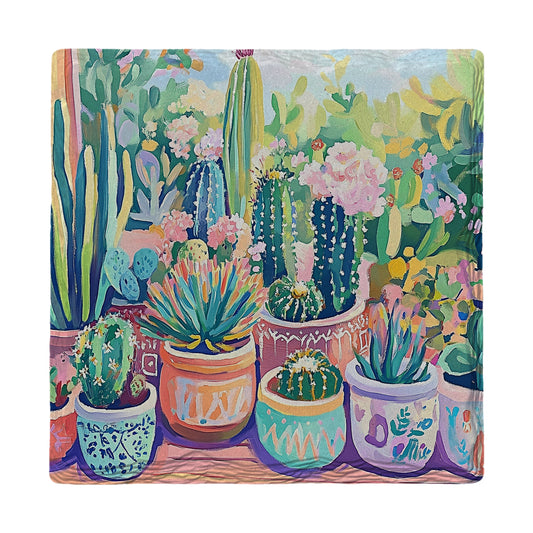 Boho Cactus Bloom | Ceramic Drink Coaster