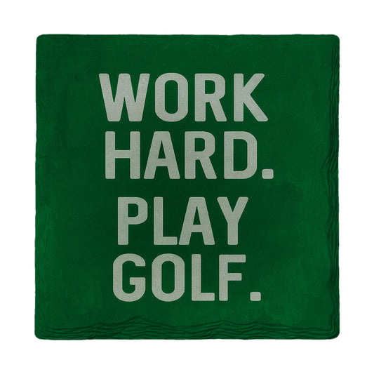 Work Hard Play Golf | Ceramic Drink Coaster