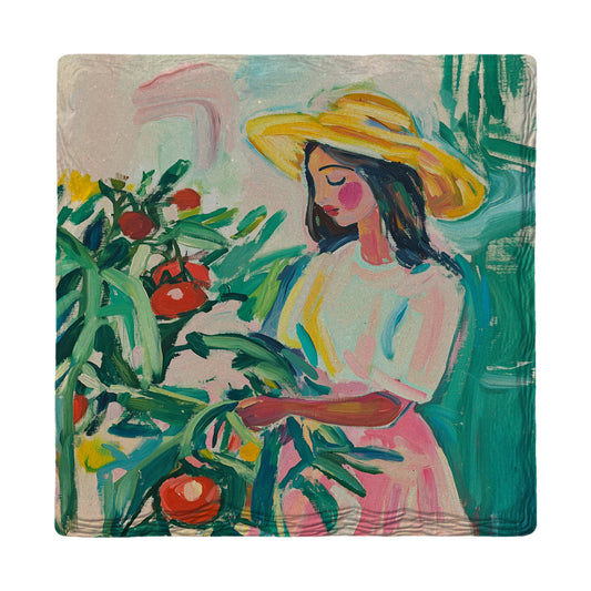 Pretty Tomato Harvest | Ceramic Drink Coaster