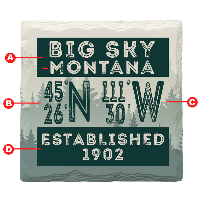 Customizable Green Pines | Drink Coaster