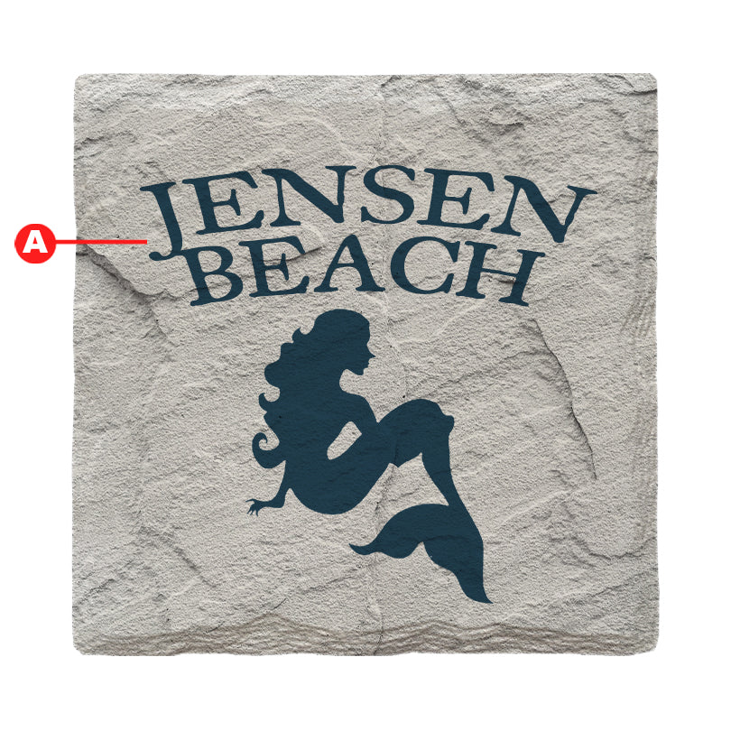 Customizable Navy Blue Mermaid | Drink Coaster