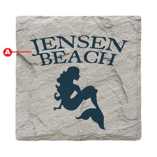 Customizable Navy Blue Mermaid | Drink Coaster