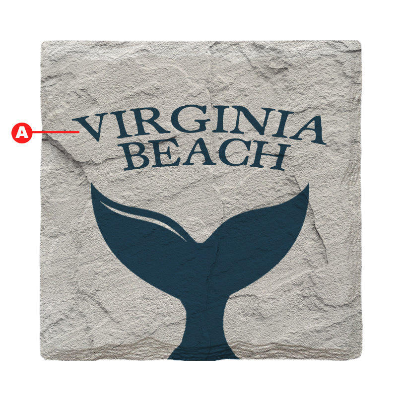 Customizable Navy Blue Whale Tail | Drink Coaster