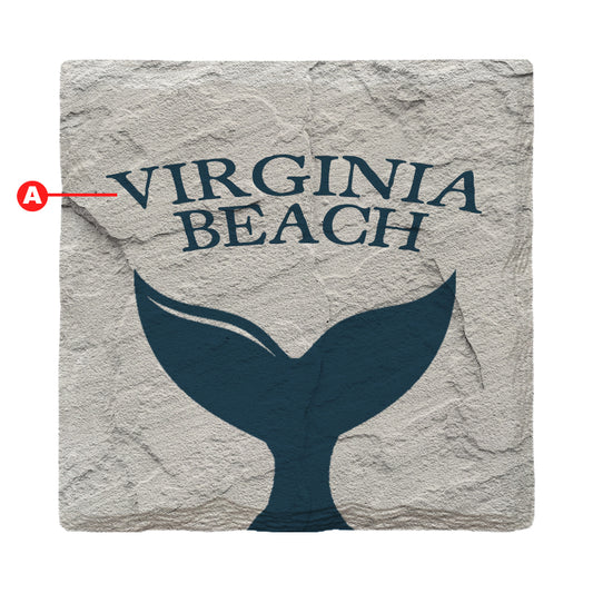 Customizable Navy Blue Whale Tail | Drink Coaster