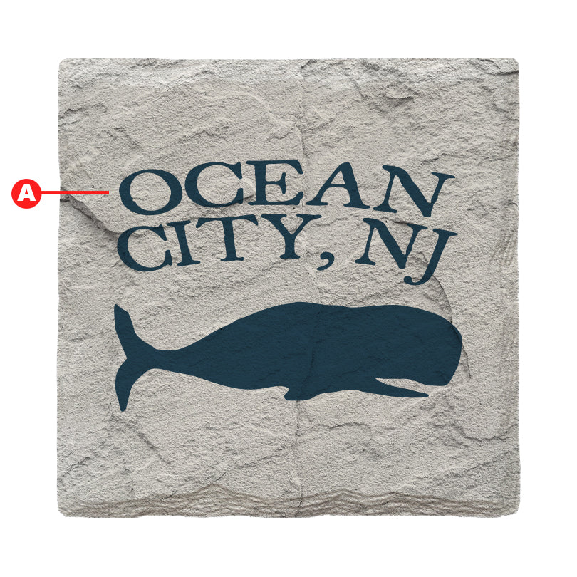 Customizable Navy Blue Whale | Drink Coaster