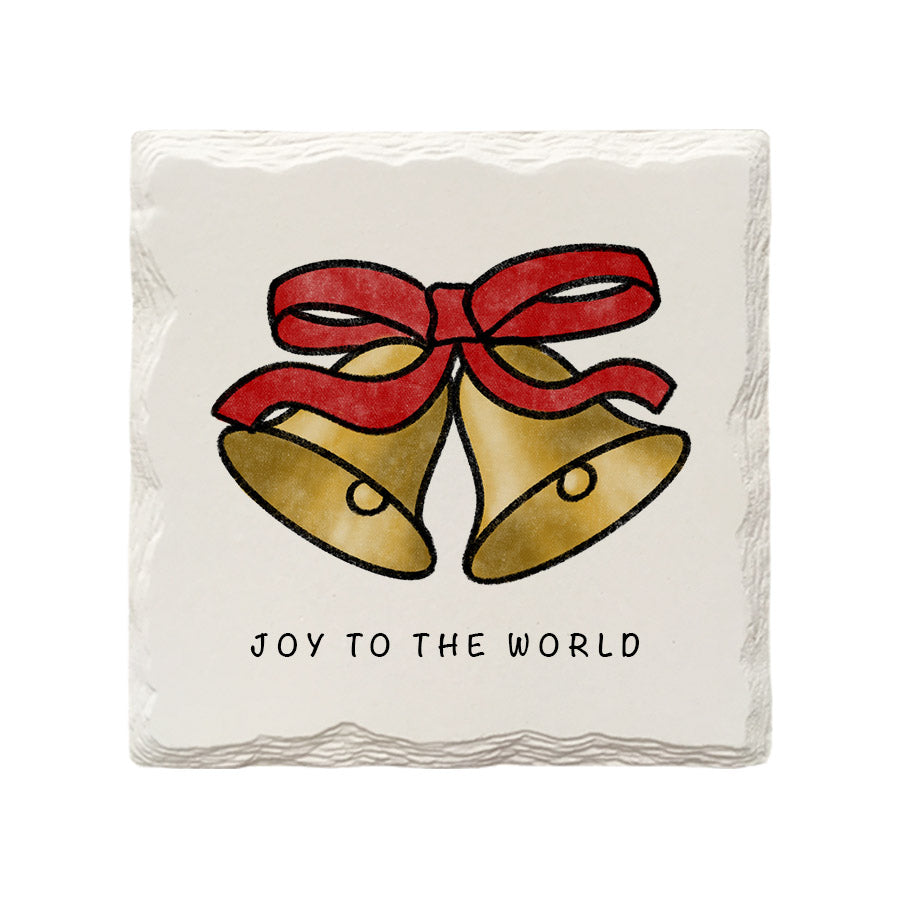 Customizable Christmas Bells Doodle | Drink Coaster