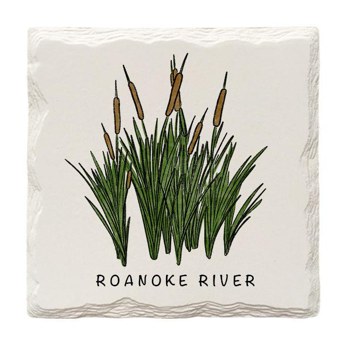 Customizable Cattails Doodle | Drink Coaster