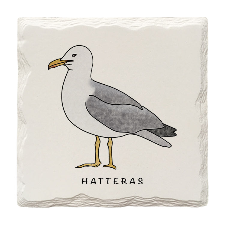 Customizable Sea Gull Doodle | Drink Coaster