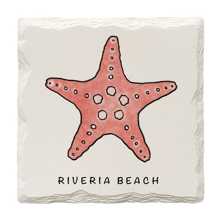Customizable Starfish Doodle | Drink Coaster
