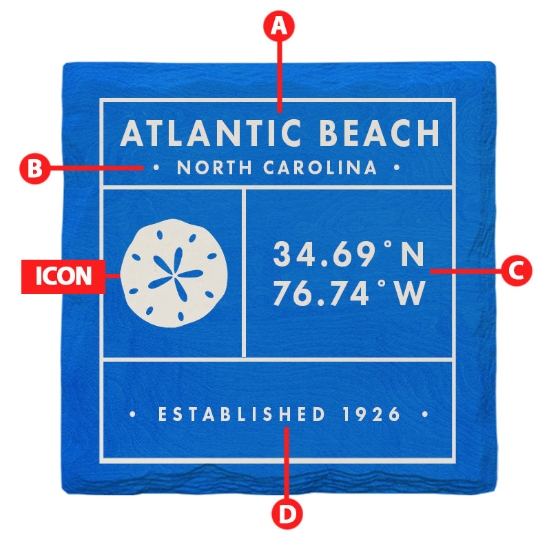 Customizable 'Fun Facts' Bright Blue | Drink Coaster
