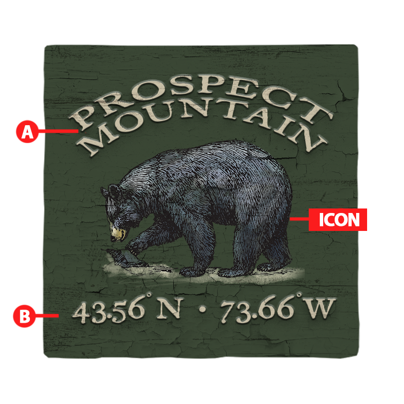 Customizable Lodge Green Paint Chip | Icon choice | Drink Coaster