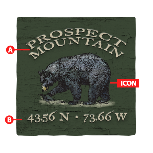 Customizable Lodge Green Paint Chip | Icon choice | Drink Coaster