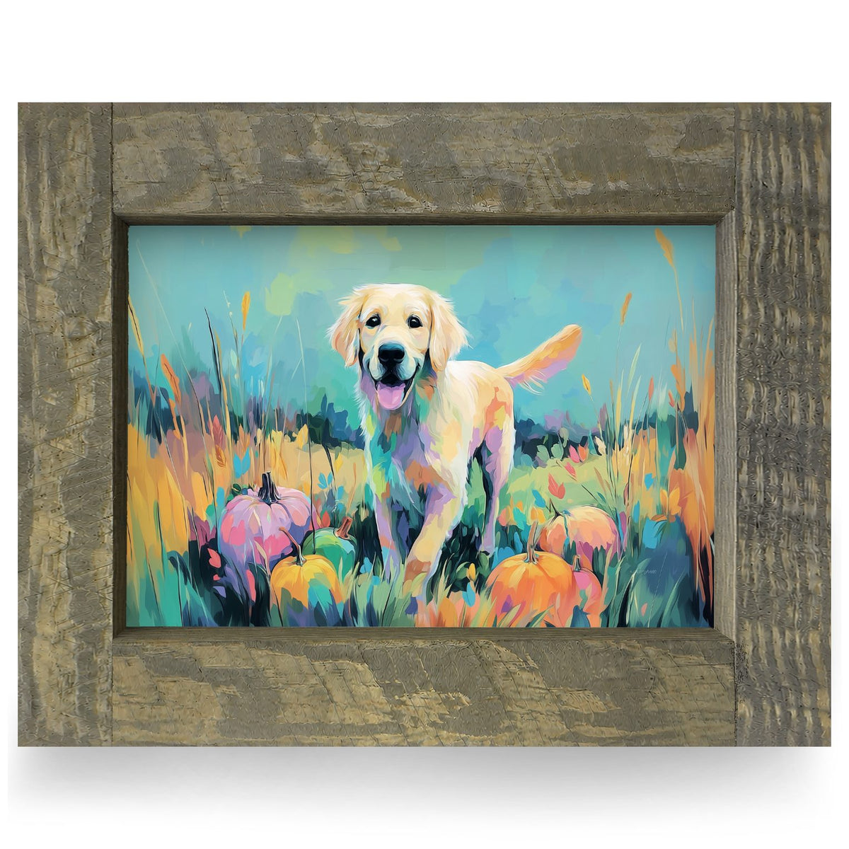 Fall Golden Hour | Real Wood Framed Wall Art Print | Horizontal