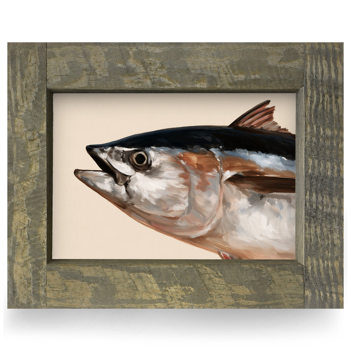 Bluefin Tuna Portrait | Real Wood Framed Wall Art Print