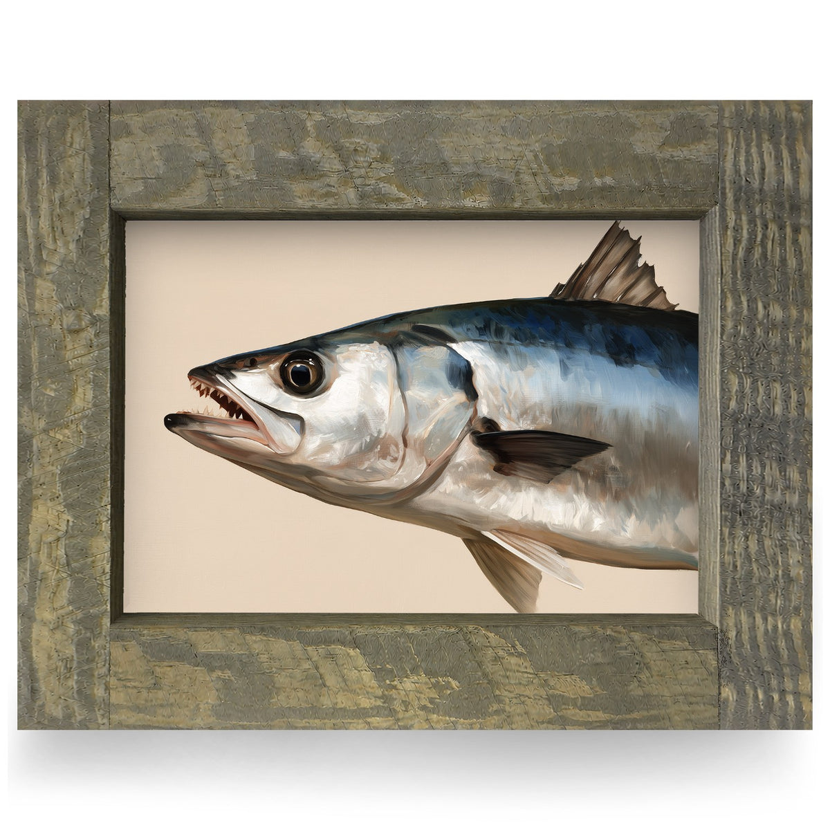 King Mackerel Study | Real Wood Framed Wall Art Print