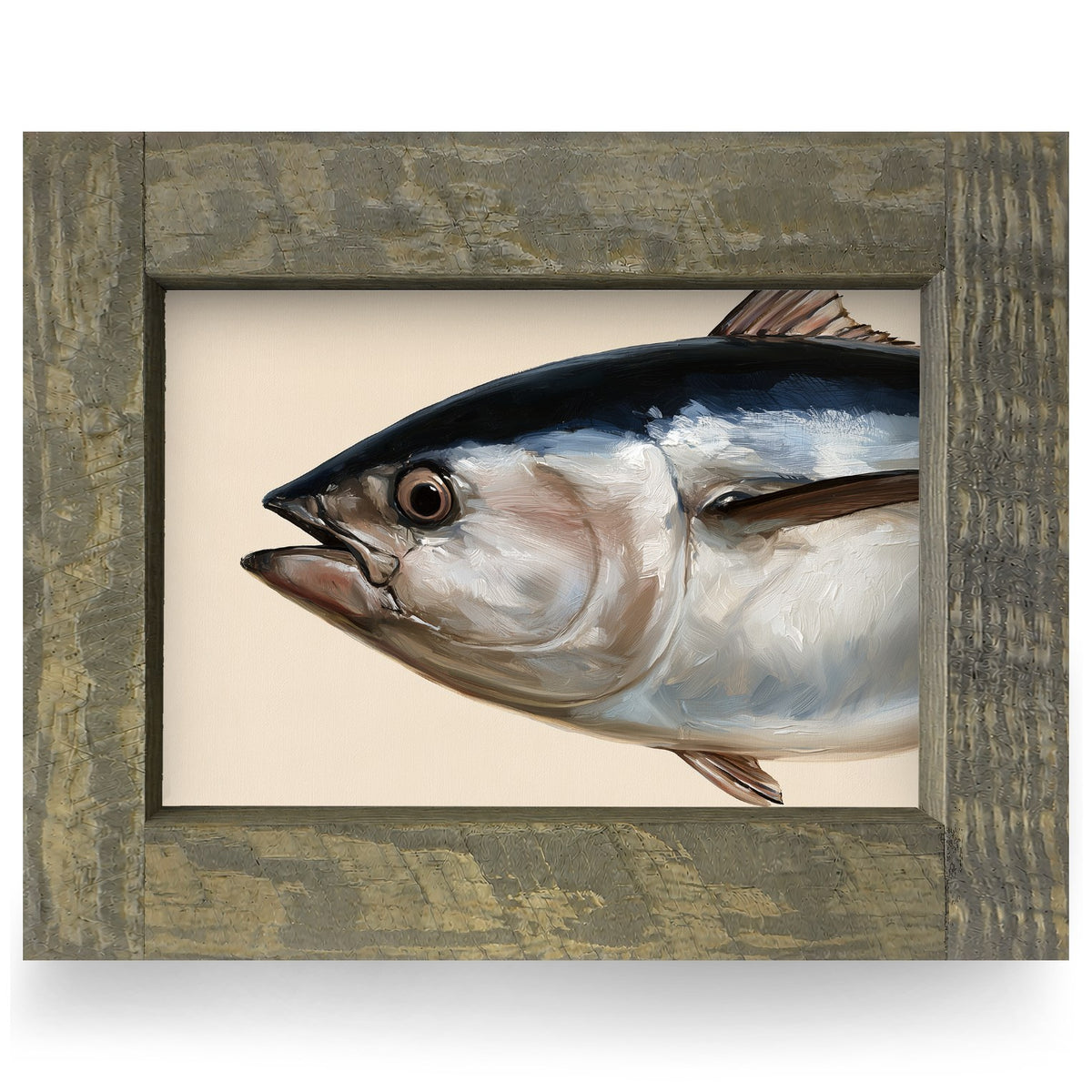 Bluefin Tuna Study | Real Wood Framed Wall Art Print